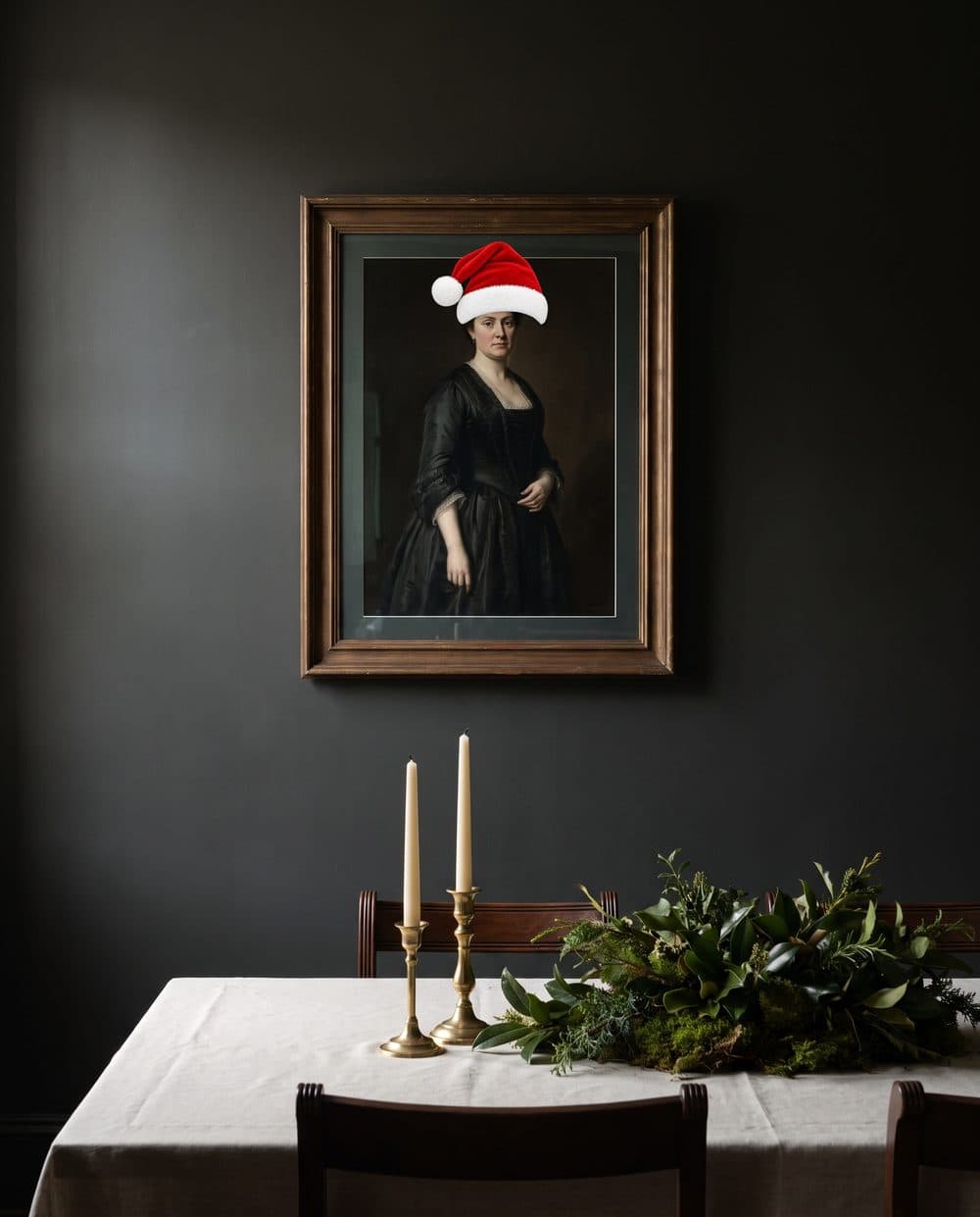 A formal painted portrait wearing an Art Hat